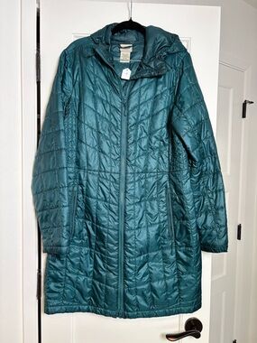 L.L. Bean Emerald Green PrimaLoft Packable Coat (Medium)